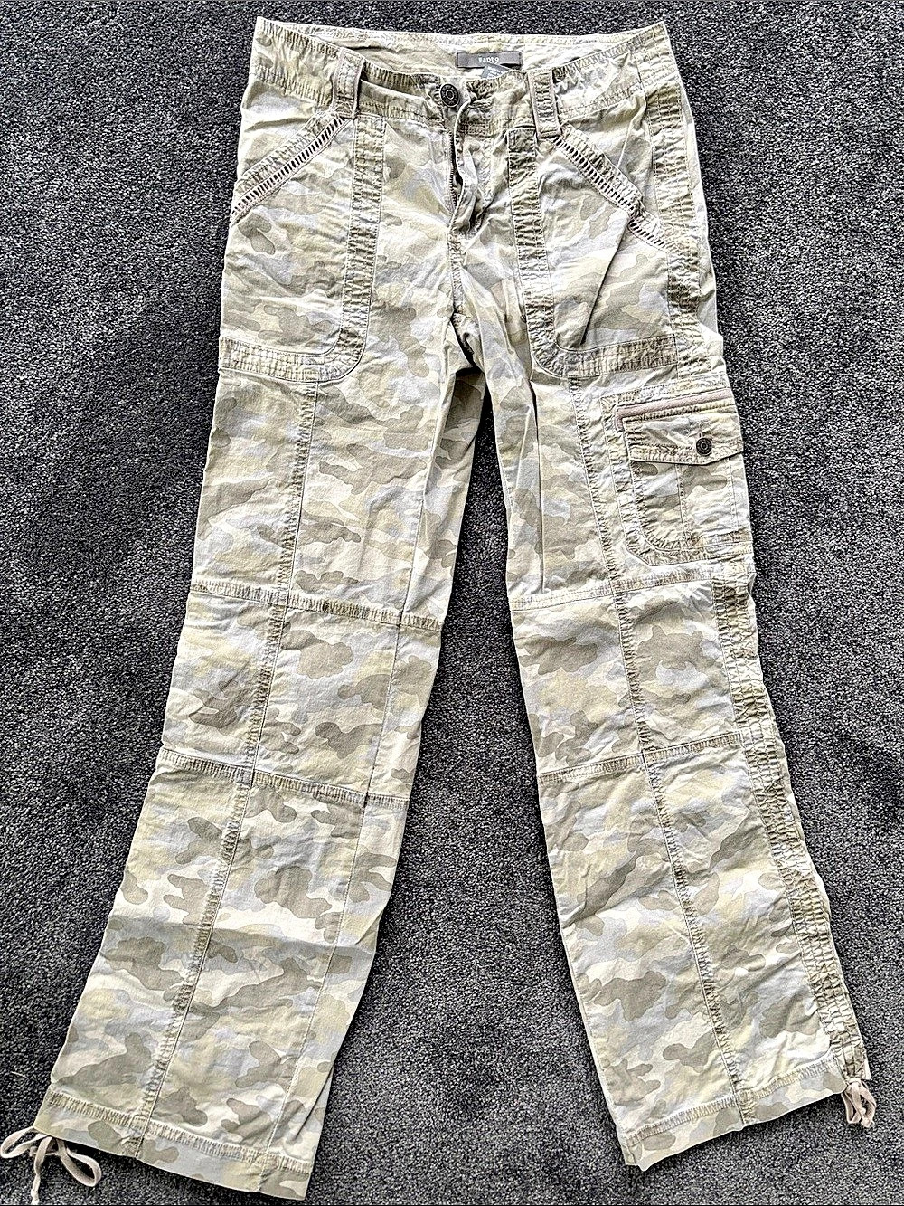 apt. 9 Camo Wide Leg Pants in Gray & Green